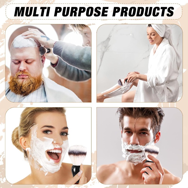 1Pcs Beard Shaving Brush, Wood - Soap Making Tools recension och pris