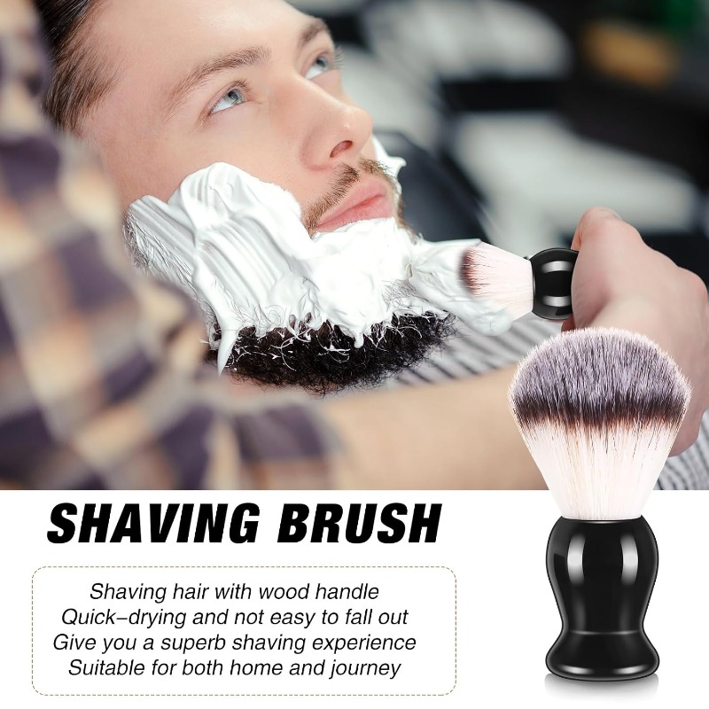 1Pcs Beard Shaving Brush, Wood - Soap Making Tools recension och pris