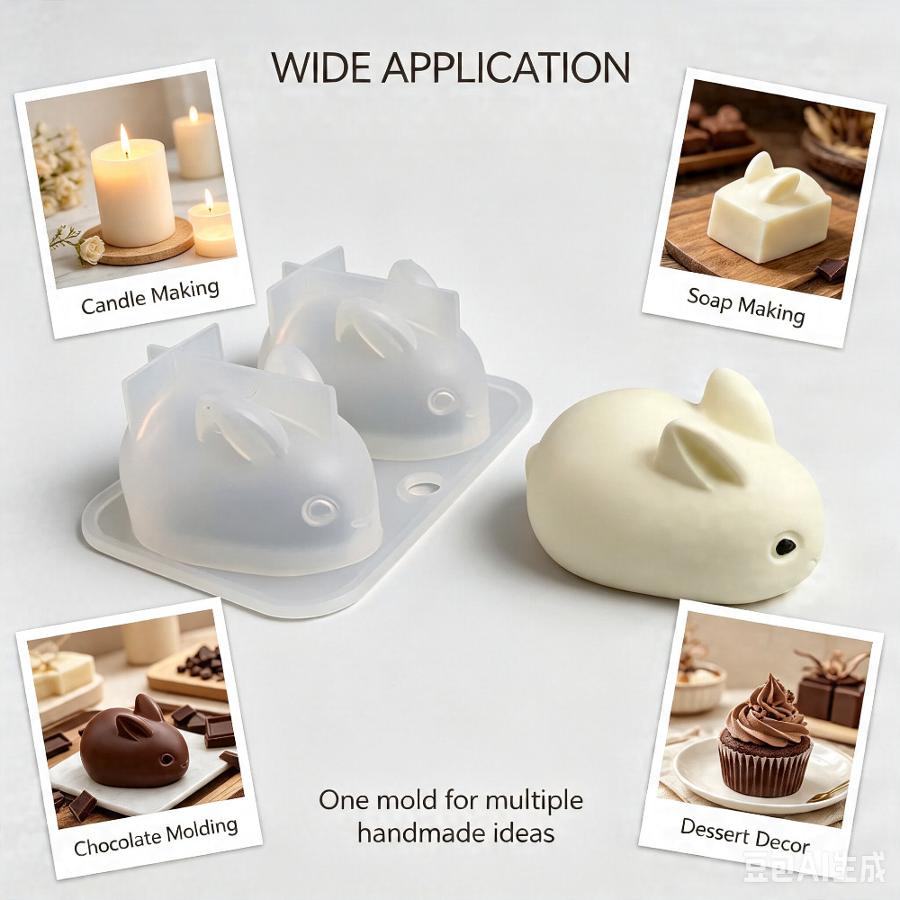 3D Mini Rabbit Silicone Mold F - Soap Making Tools recension och pris