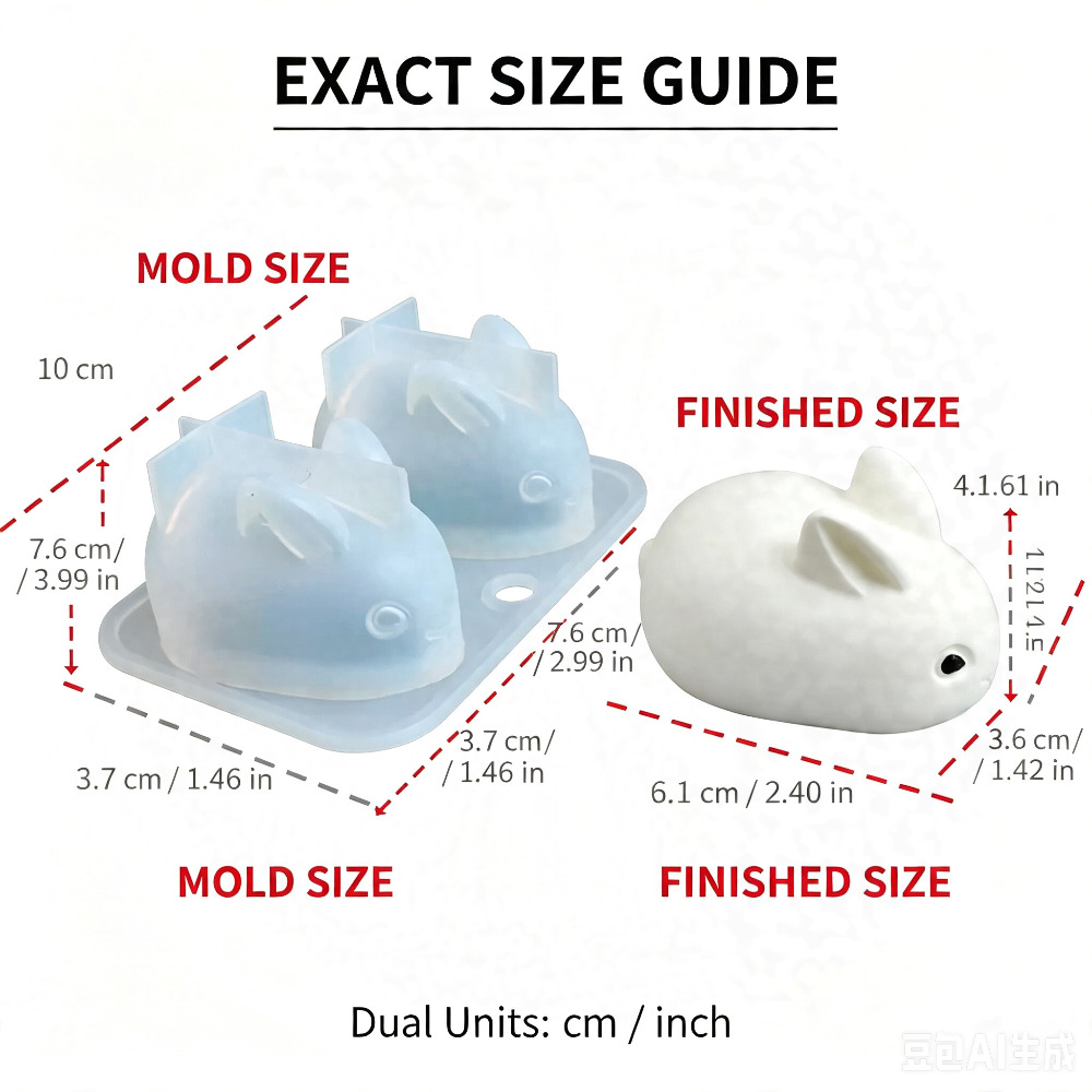 3D Mini Rabbit Silicone Mold F - Soap Making Tools recension och pris