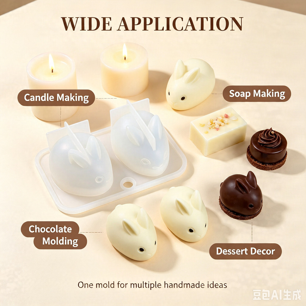 3D Mini Rabbit Silicone Mold F - Soap Making Tools recension och pris
