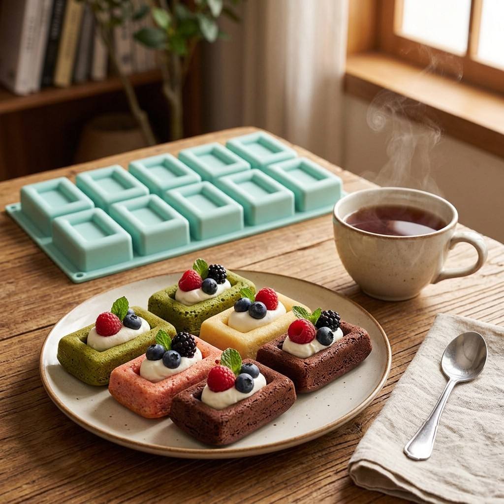Non-stick 10-Hole Rectangle Si - Soap Making Tools recension och pris