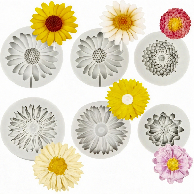 6 Pieces，Sunflower Daisy Silic - Soap Making Bar recension och pris