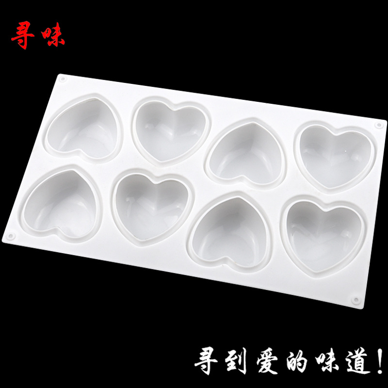 8 Pcs Love Heart Silicone Soap - Soap Making Experiment recension och pris