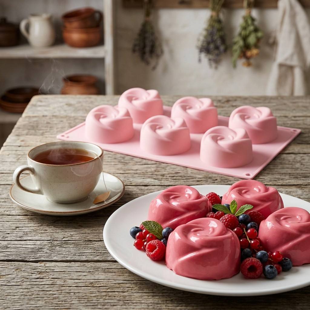 Food Grade 6-Cavity Rose Flowe - Soap Making Bar recension och pris