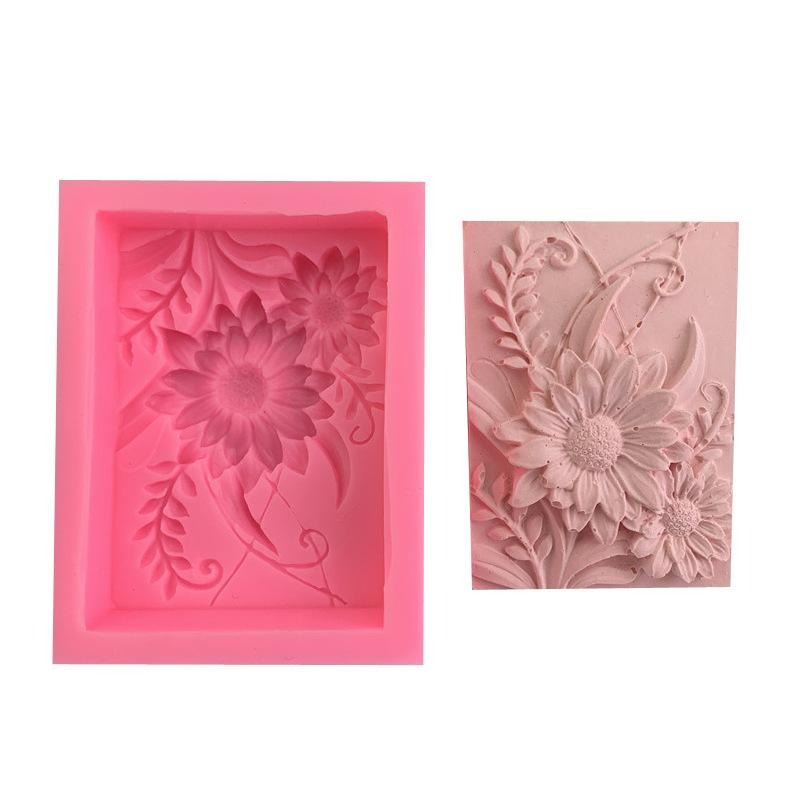 1pc 3D Square Rose Flower Sili - Soap Making Experiment recension och pris
